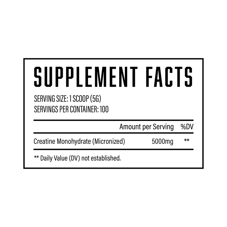 Creatine Powder Supplement Facts